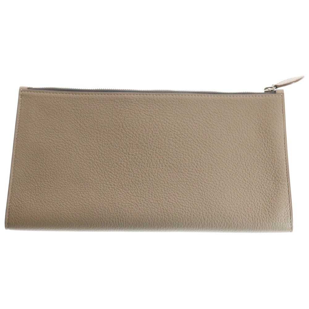 lucien pellat-finet(ルシアンペラフィネ) Skull Clutch レザー スカルクラッチバッグ ハンドバッグ セカンドバッグ ベージュ