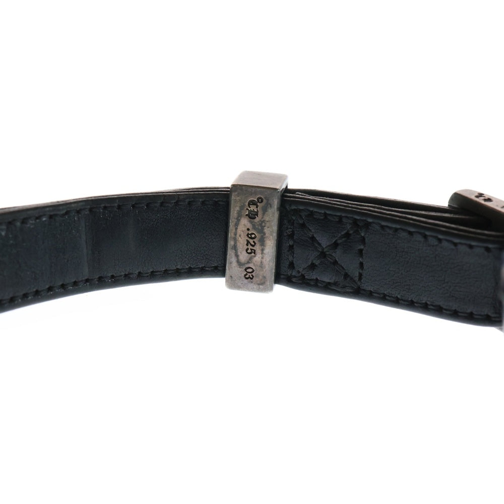 CHROME HEARTS(クロムハーツ) CH PLUS レザー ドッグハーネス 首輪 ブラック