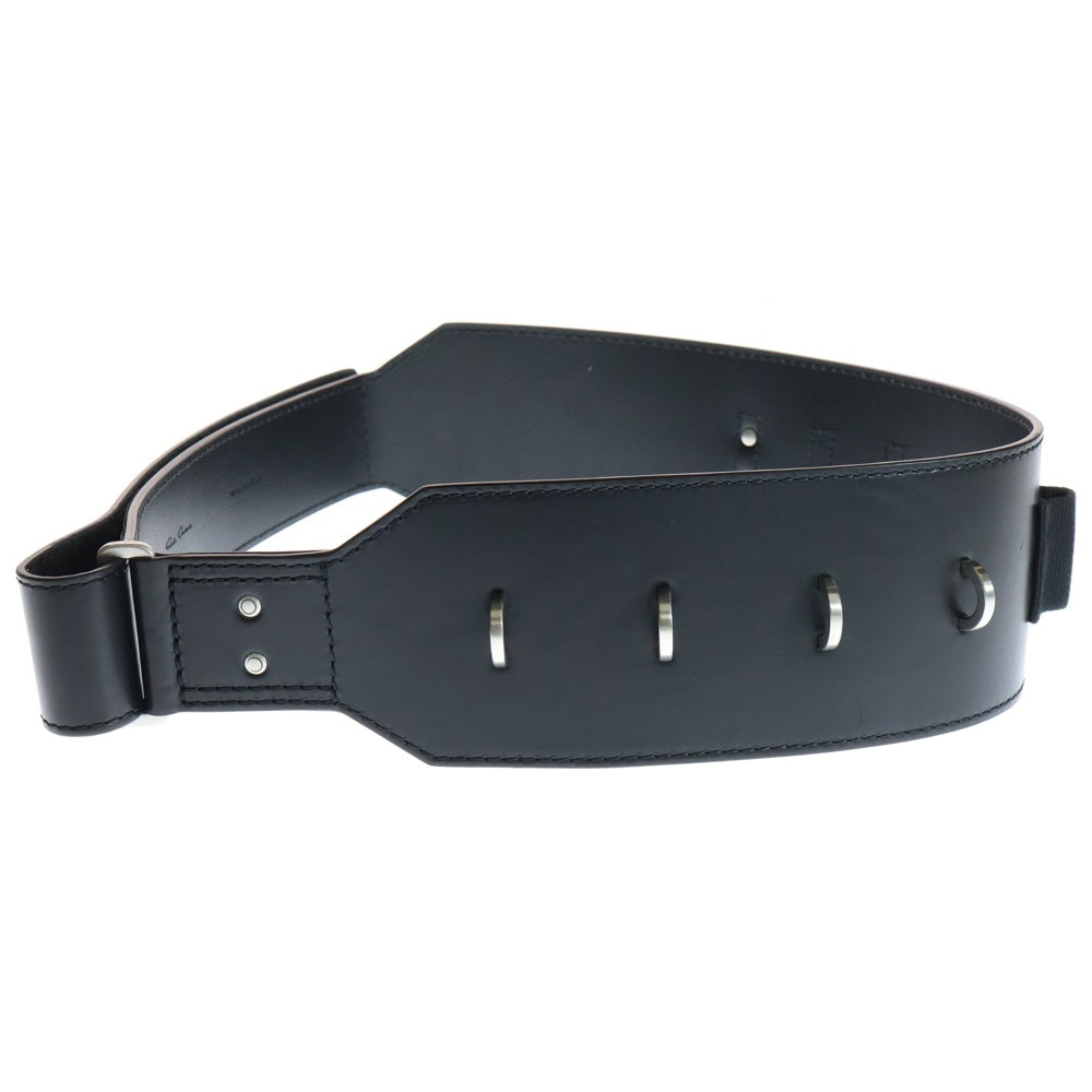 Rick Owens(リックオウエンス) 25SS Cargo Belt カーゴベルト レザーベルト コルセット ブラック RA01E0684-LGEL