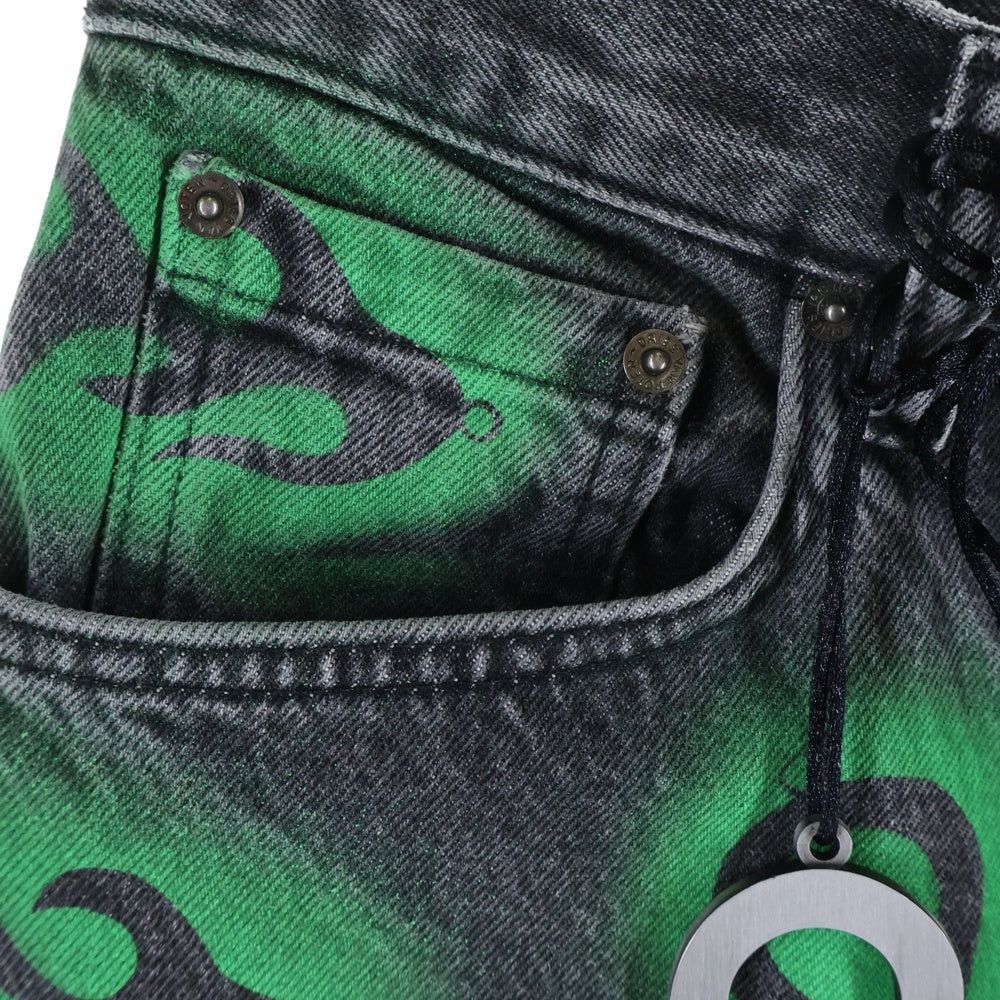 STUSSY(ステューシー) 24AW ×Dries Van Noten Hand-Stencilled Jeans ドリスヴァンノッテン ハンドステンシル ジーンズ グレー