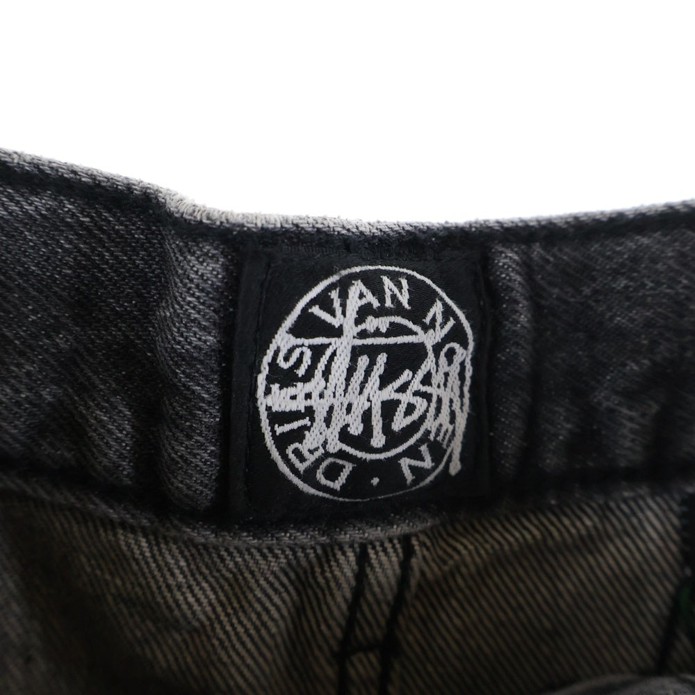 STUSSY(ステューシー) 24AW ×Dries Van Noten Hand-Stencilled Jeans ドリスヴァンノッテン ハンドステンシル ジーンズ グレー