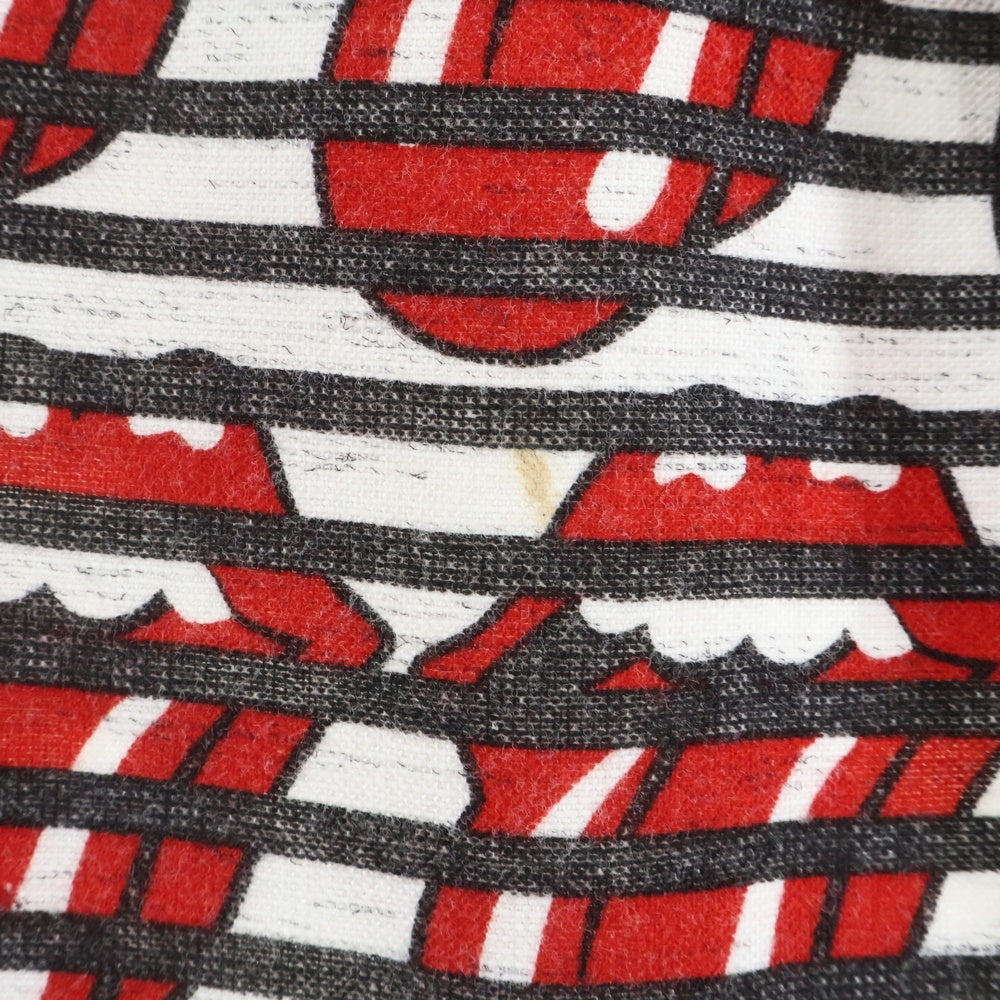 COMME des GARCONS HOMME PLUS(コムデギャルソンオムプリュス) 06SS × ローリングストーンズ 総柄セットアップ テーラードジャケット パンツ レッド PQ-J037/PQ-P029