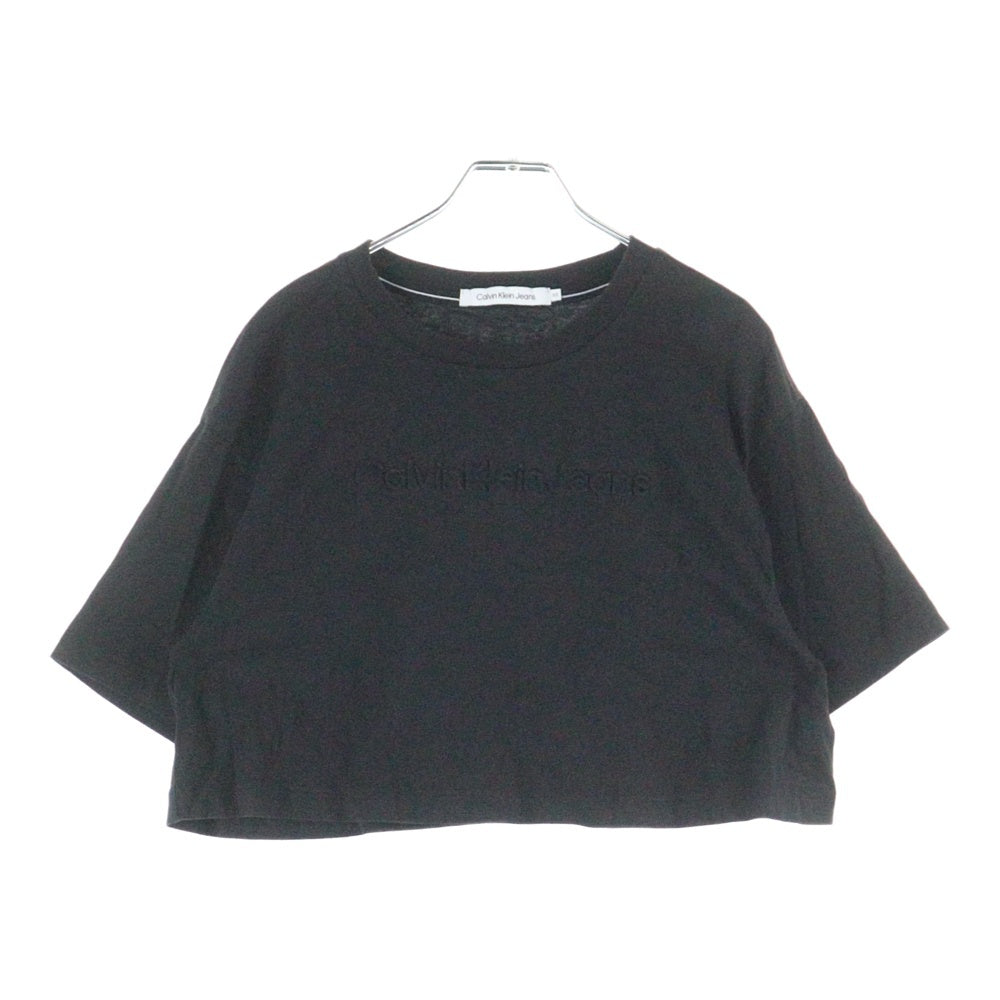 Calvin Klein(カルバンクライン) エンボスドロゴ 半袖Tシャツ レディース ホワイト