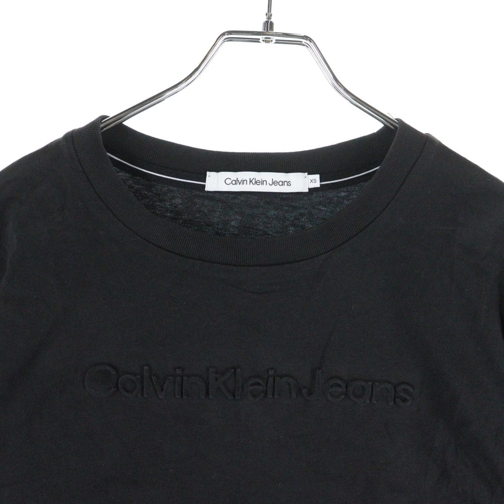 Calvin Klein(カルバンクライン) エンボスドロゴ 半袖Tシャツ レディース ホワイト