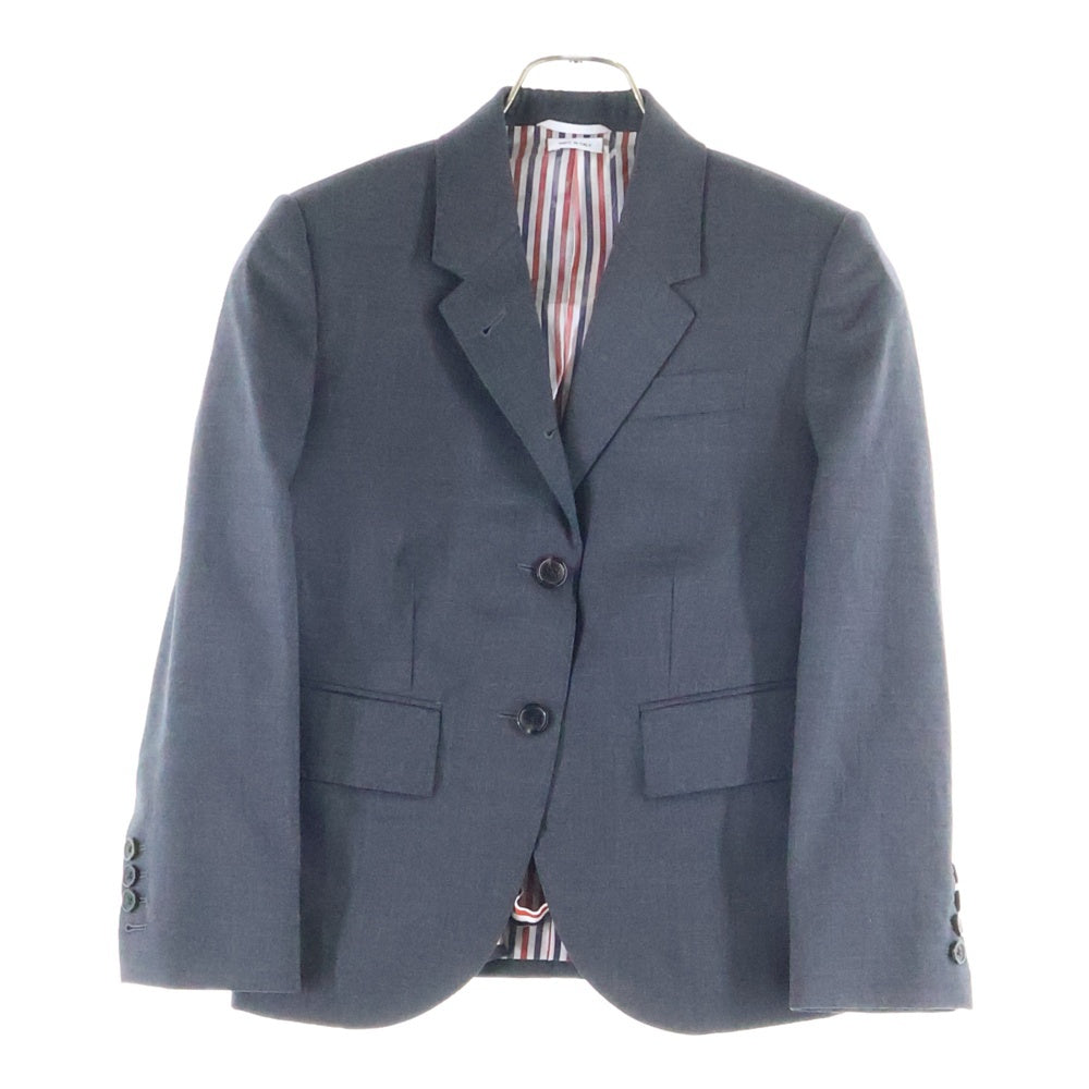 THOM BROWNE(トムブラウン) Tricolor Tailored Jacket トリコロール 2Bテーラードジャケット グレー レディース グレー 322H61