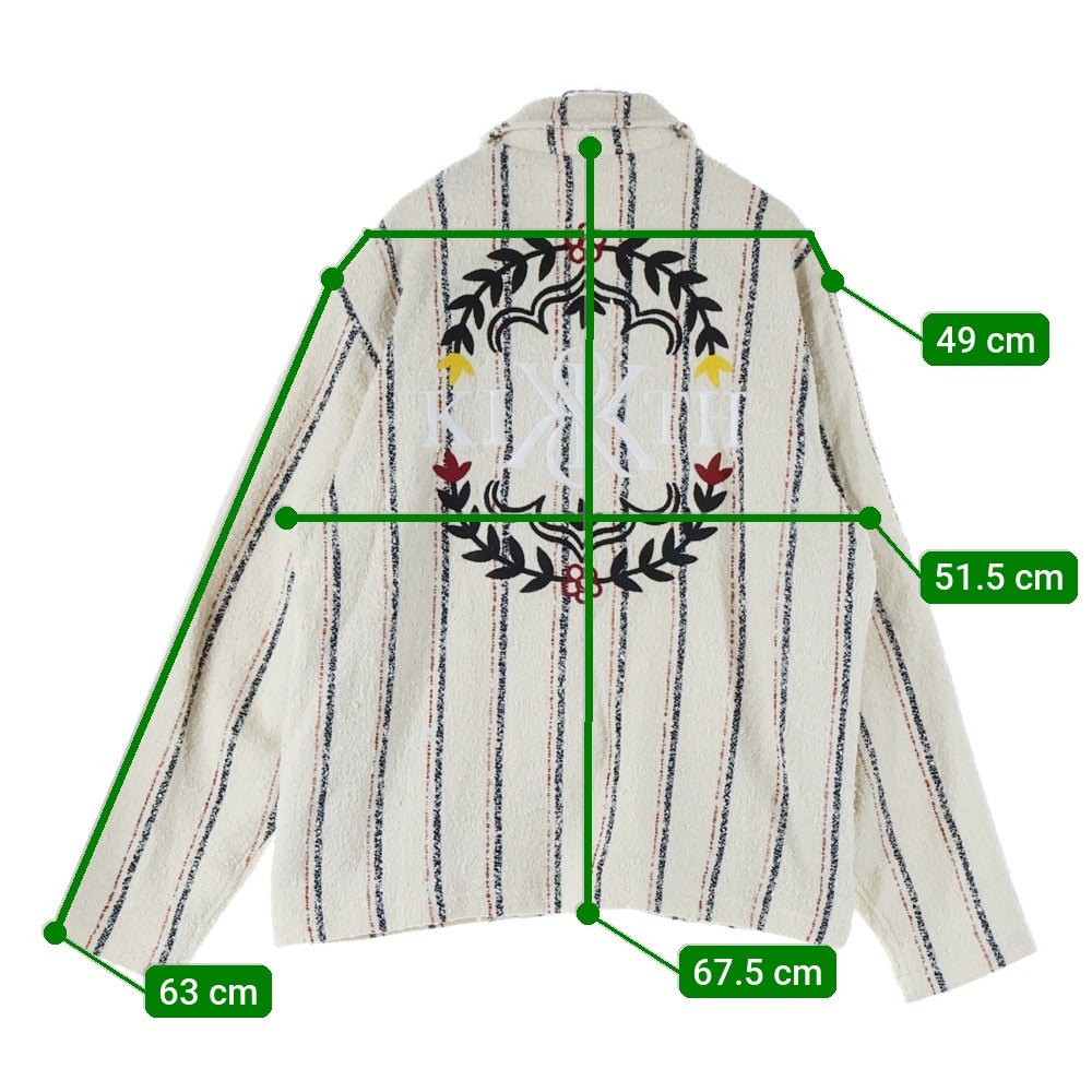 KITH(キス) ロアンヌブークレ パイル地 オーバーサイズ長袖シャツ アイボリー