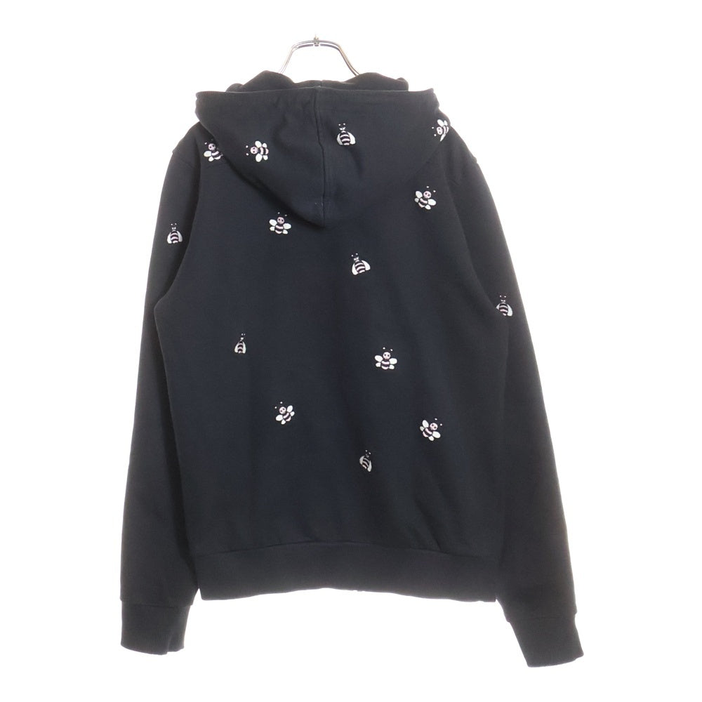 DIOR(ディオール) ×KAWS Bee Zip Up Hoodie カウズ BEE刺繍 ジップアップスウェットパーカー フーディー ブラック 923J205W6142