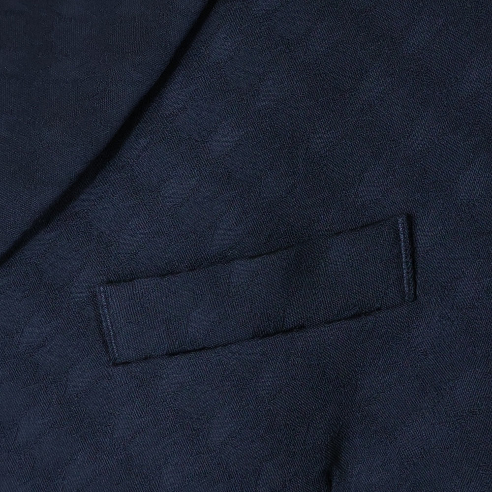 MARTINE ROSE(マーティンローズ) ×NIKE MII JACKET 千鳥柄 ロゴ刺繍 ダブルテーラードジャケット ネイビー DV0845-426