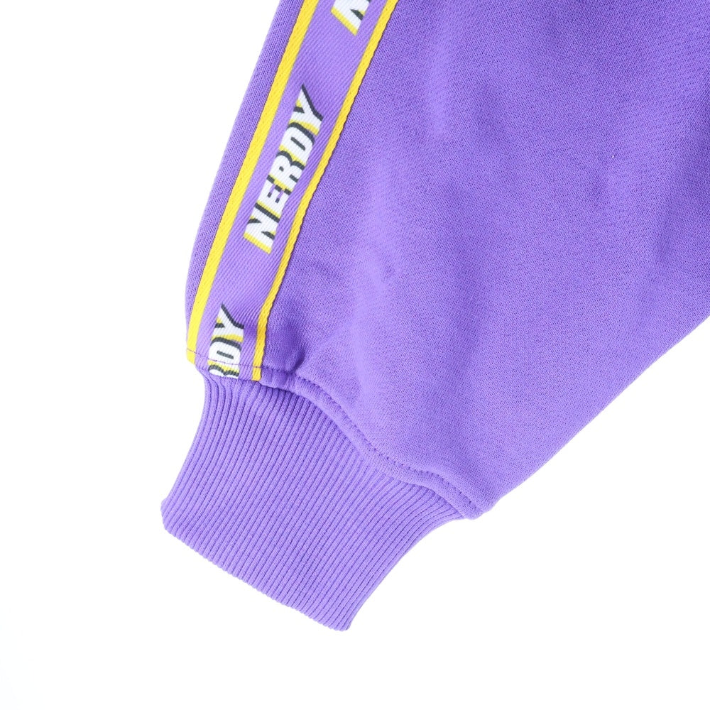 NO BRAND(ノーブランド) NERDY(ノルディ) RGB Logo Tape Sweatshirt クルーネックスウェットトレーナー パープル
