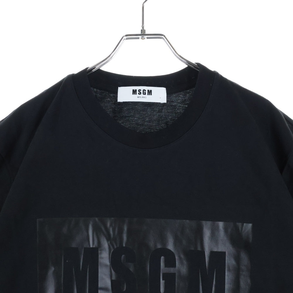 MSGM(エムエスジーエム) BOX LOGO T-SHIRT 半袖Tシャツ ブラック 2840MM67