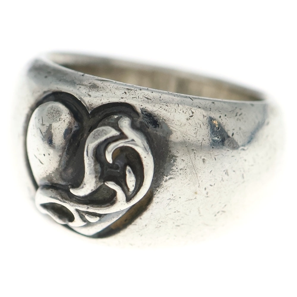 国内正規店購入　クロムハーツ ハートインバンド　ハートのシルバーリングです CHROME HEARTS(クロムハーツ) HEART IN BAND ハートインバンドリング