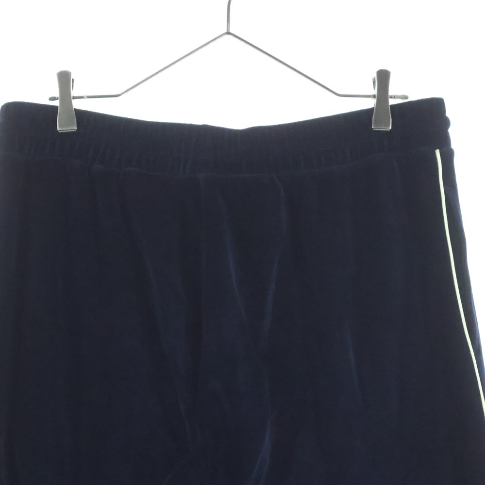 CELINE(セリーヌ) TRIOMPHE EMBROIDERY VELVET JERSEY TRUCKSUIT PANTS トリオンフ ロゴ刺繍 ベロアベルベットパンツ ネイビー 2Z535748Q.07XE