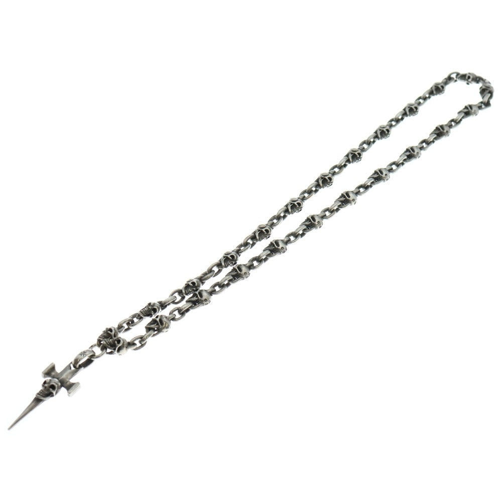 Gaboratory/Gabor(ガボラトリー/ガボール) Half Single Skull Dagger Square & H.W.O With Quarter Skull & Small Ovel Links Necklace ハーフシングルスカル ダガースクエア スカルリンク ネックレス