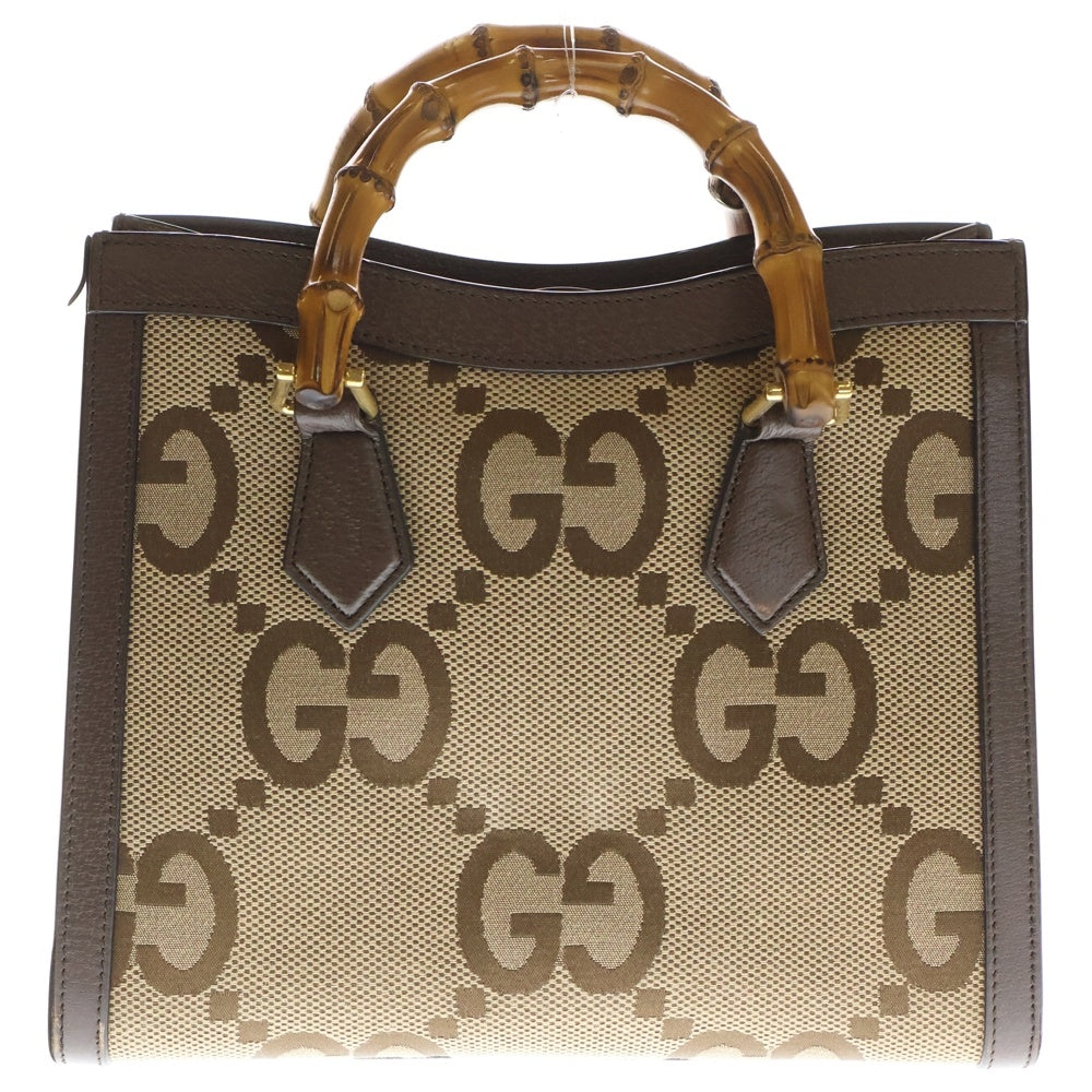 GUCCI(グッチ) Diana JumboGG Bamboo Bag ダイアナ バンブー レザーハンドバッグ トートバッグ ショルダーバッグ ブラウン 660195 493075
