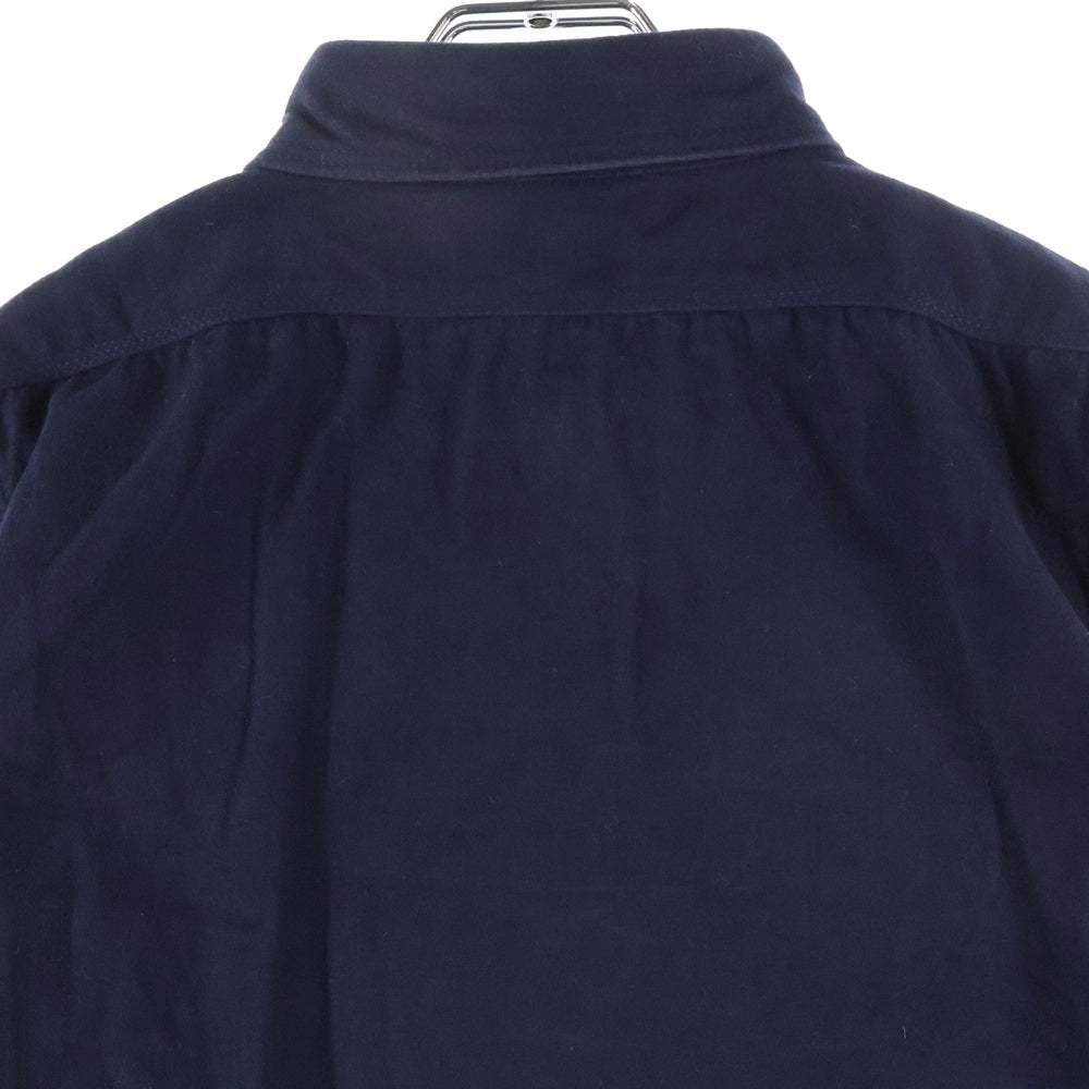 AT LAST & CO(アットラスト) HALF ZIP SHIRT シャモア ハーフジップ長袖シャツ ネイビー