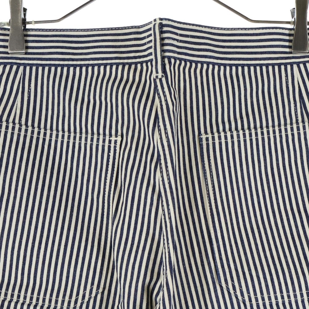 AT LAST & CO(アットラスト) FATIGUE TROUSERS ヒッコリーデニム ファティーグパンツ ホワイト/ネイビー