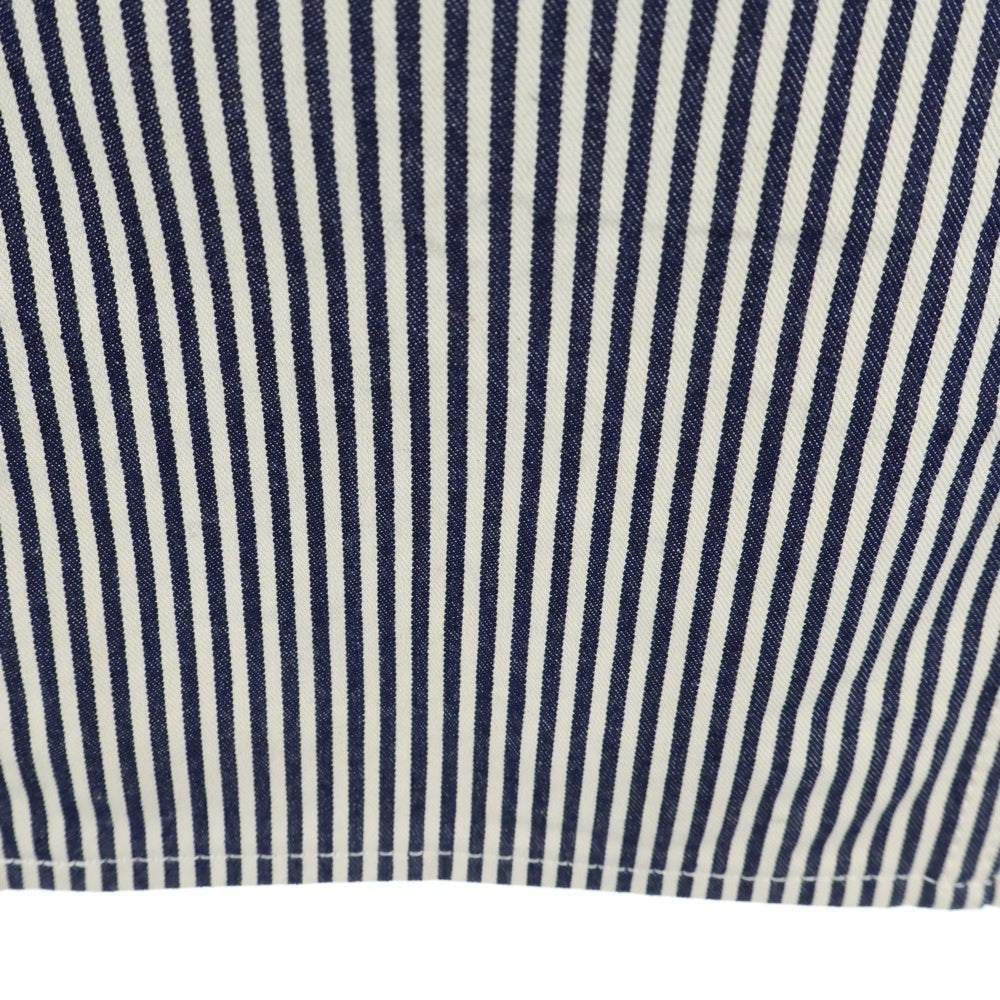 AT LAST & CO(アットラスト) FATIGUE TROUSERS ヒッコリーデニム ファティーグパンツ ホワイト/ネイビー