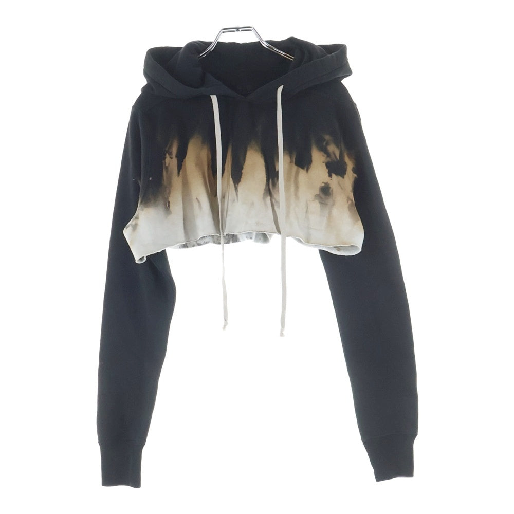 DRKSHDW(ダークシャドウ) 24AW Sun Cropped Hoodie クロップド プルオーバースウェットパーカー フーディー ブラック DS02D2222-FSUN