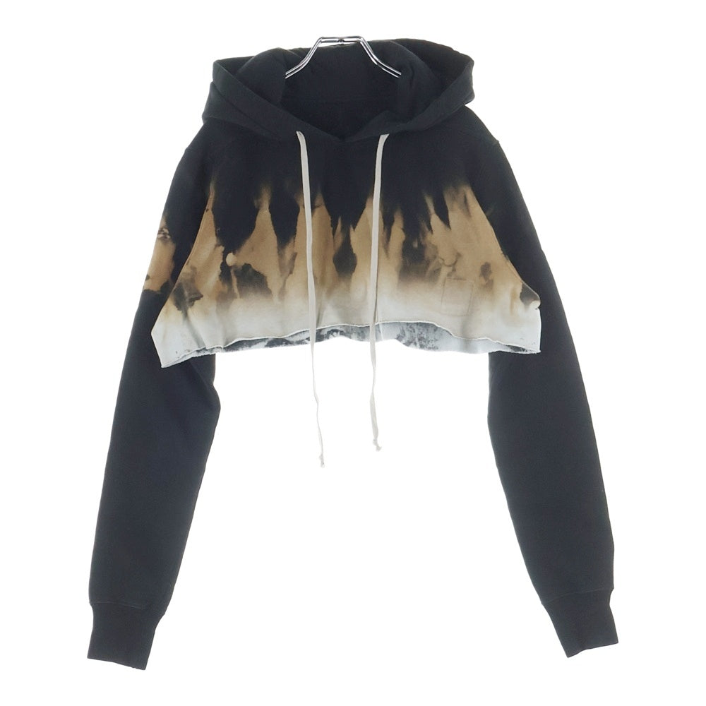 DRKSHDW(ダークシャドウ) 24AW Sun Cropped Hoodie クロップド プルオーバースウェットパーカー フーディー ブラック DS02D2222-FSUN