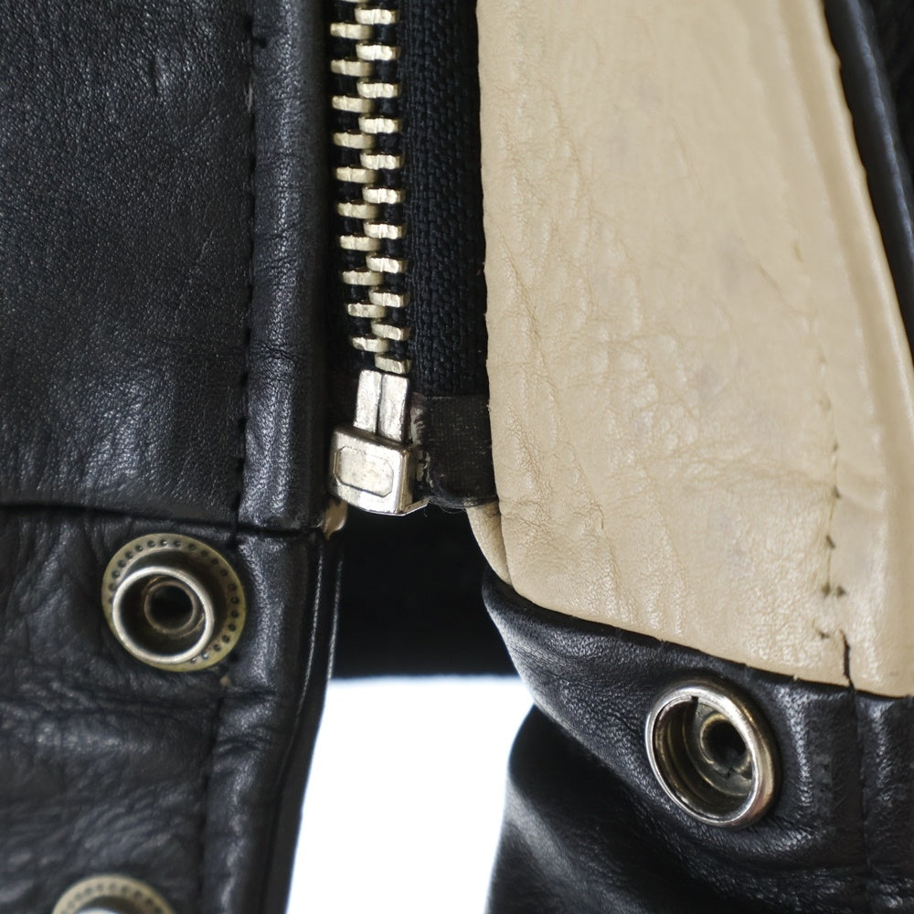 AVIREX(アヴィレックス) Red Blades Ice Hockey Varsity Jacket バーシティジャケット レザージャケット ブルゾン ブラック