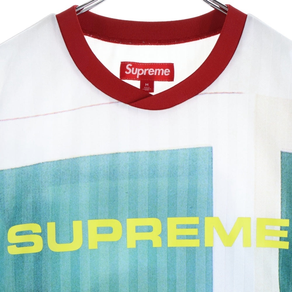SUPREME(シュプリーム) 25SS×Damien Hirst Soccer Jersey ダミアンハースト サッカージャージ 半袖Tシャツ ゲームシャツ ホワイト