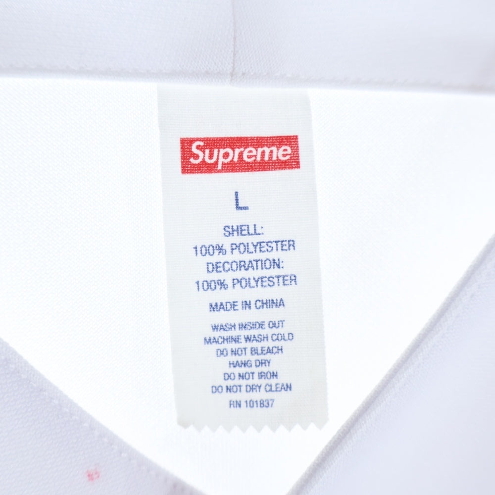 SUPREME(シュプリーム) 24AW Alpha Omega Baseball Jersey アルファオメガ ベースボール 半袖シャツ ホワイト