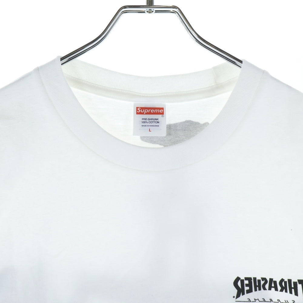 SUPREME(シュプリーム) 24AW ×THRASHER Cross Tee スラッシャー クロス クルーネック半袖Tシャツ カットソー ホワイト