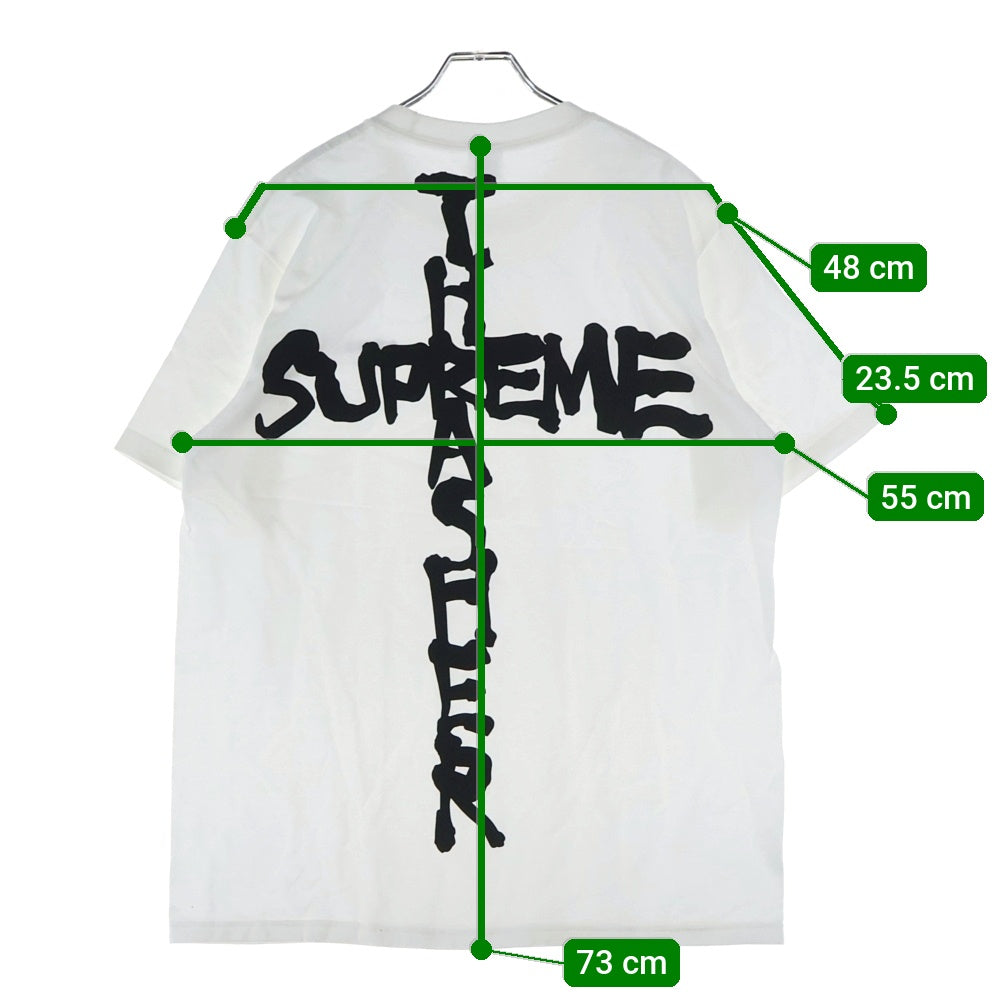 SUPREME(シュプリーム) 24AW ×THRASHER Cross Tee スラッシャー クロス クルーネック半袖Tシャツ カットソー ホワイト