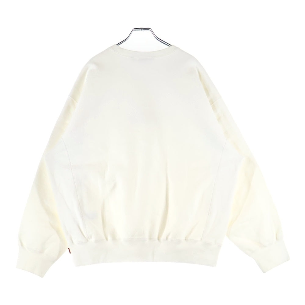 SUPREME(シュプリーム) 25SS Washed Box Logo Crewneck ウォッシュド加工 ボックスロゴ クルーネックスウェットトレーナー ホワイト