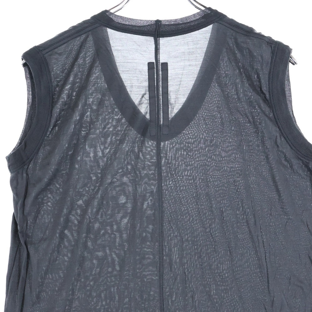 Rick Owens(リックオウエンス) 19SS Tanktop ノースリーブシャツ タンクトップ グレー RP19S6102-JR