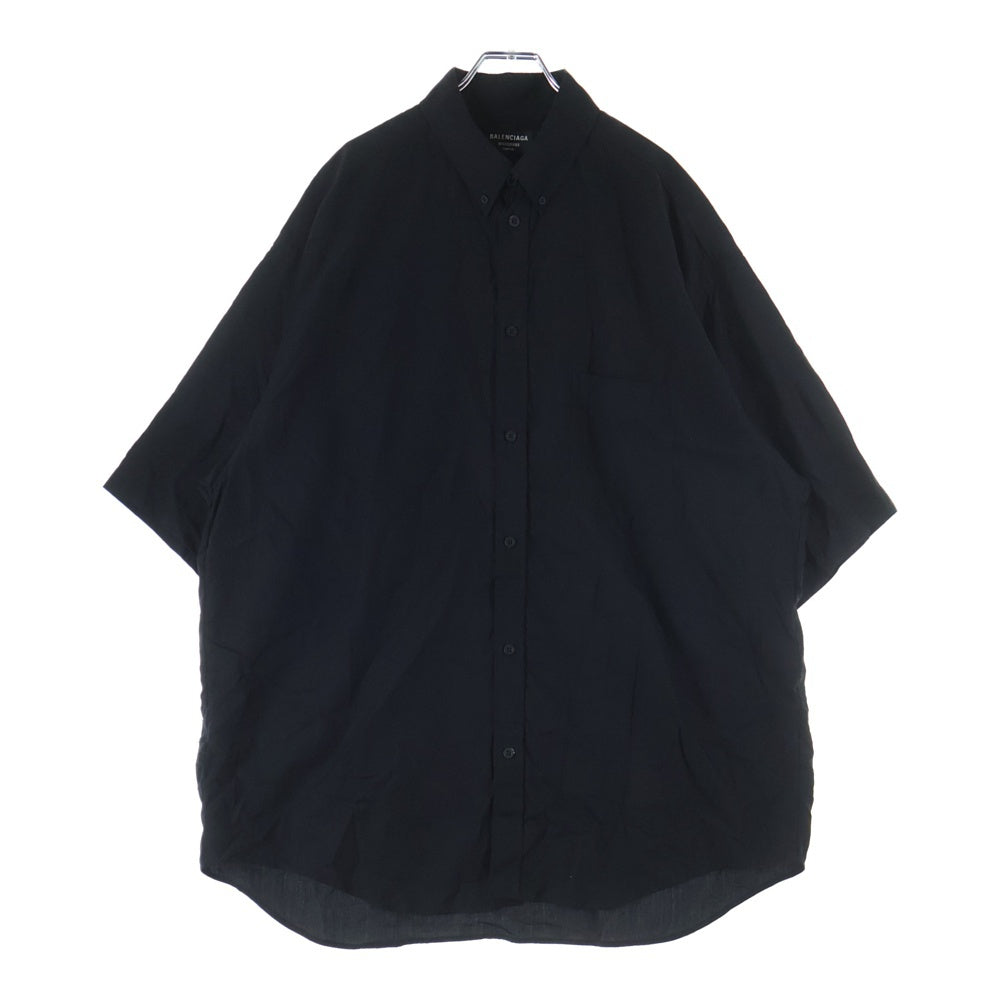 BALENCIAGA(バレンシアガ) Large Fit Shirt シャドーロゴ オーバーサイズ 半袖シャツ ブラック 681702 TLM16