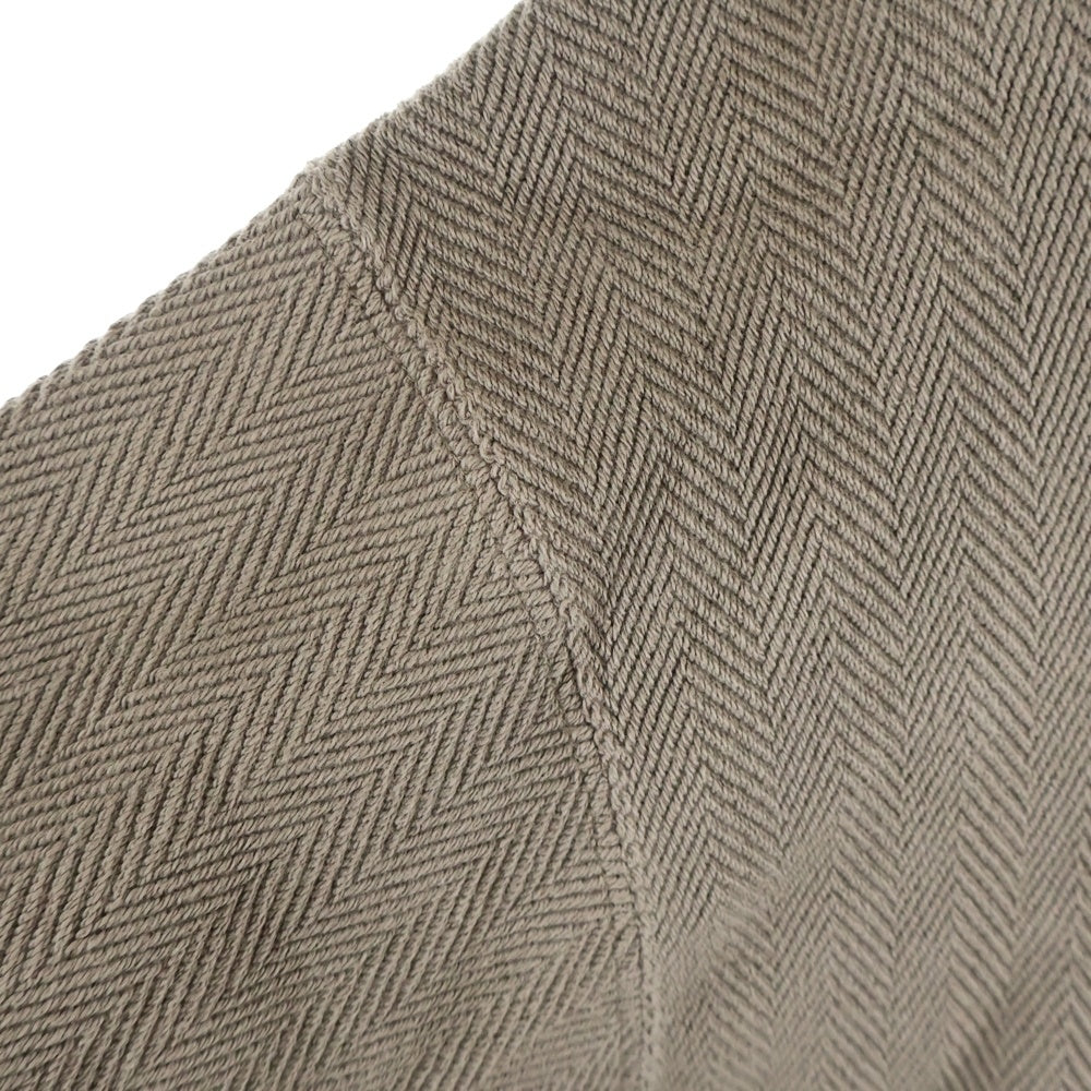 KITH(キス) 22AW ヘリンボーン ロゴ刺繍 プルオーバースウェットパーカー フーディ ブラウン 22-070-060-0031-4-0