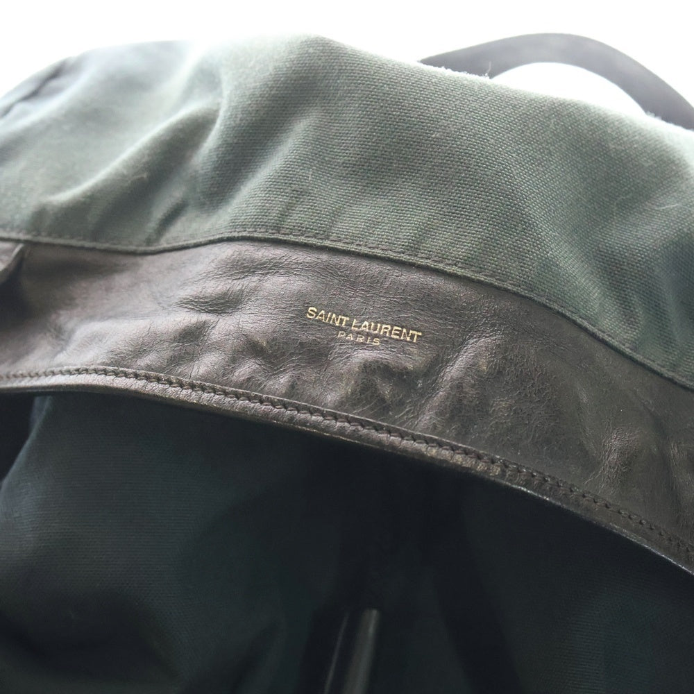 SAINT LAURENT PARIS(サンローランパリ) キャンバス リュックサック バックパック ブラック PLB342609