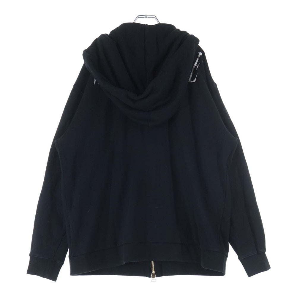 OFF-WHITE(オフホワイト) 16SS Eagle Zip Hoodie イーグル刺繍 ジップアップスウェットパーカー フーディー ブラック