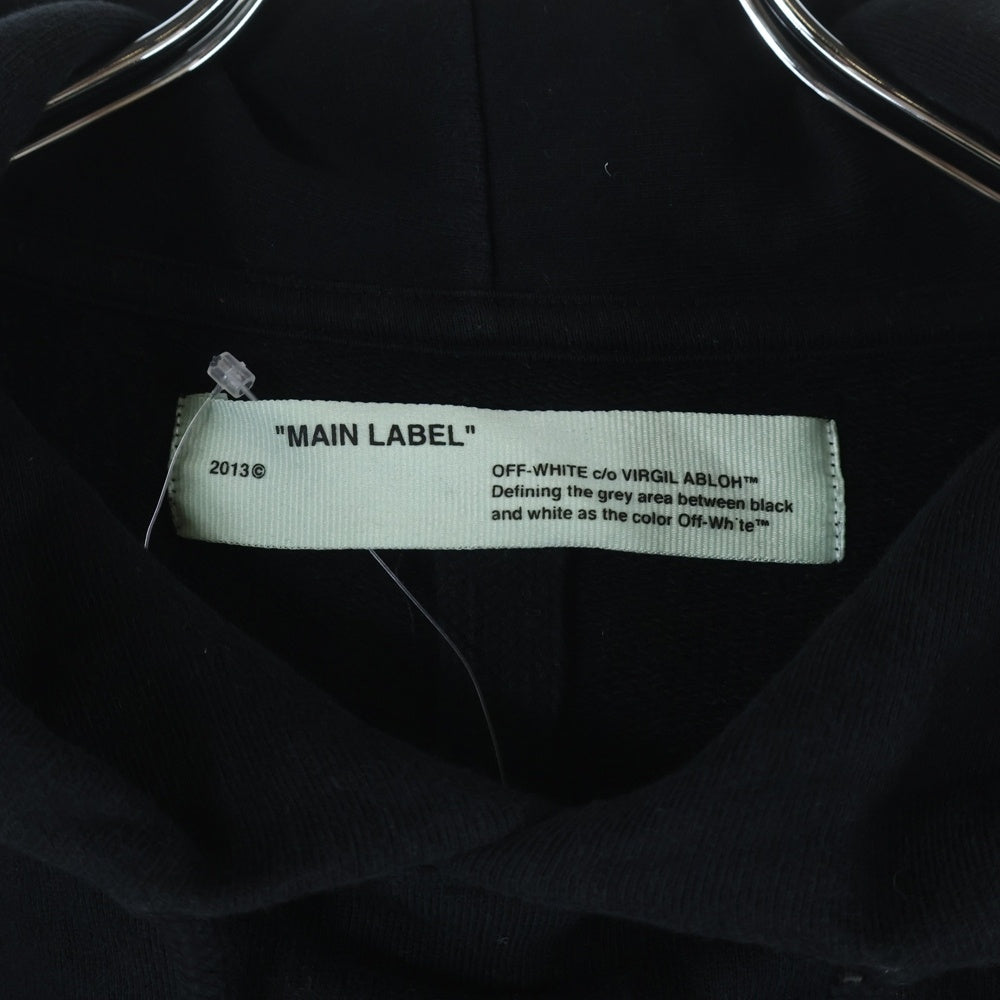 OFF-WHITE(オフホワイト) 19SS Diagonal Stencil Hoodie ステンシル ダイアゴナル プルオーバースウェットパーカー フーディー ブラック OMBB034R19003015