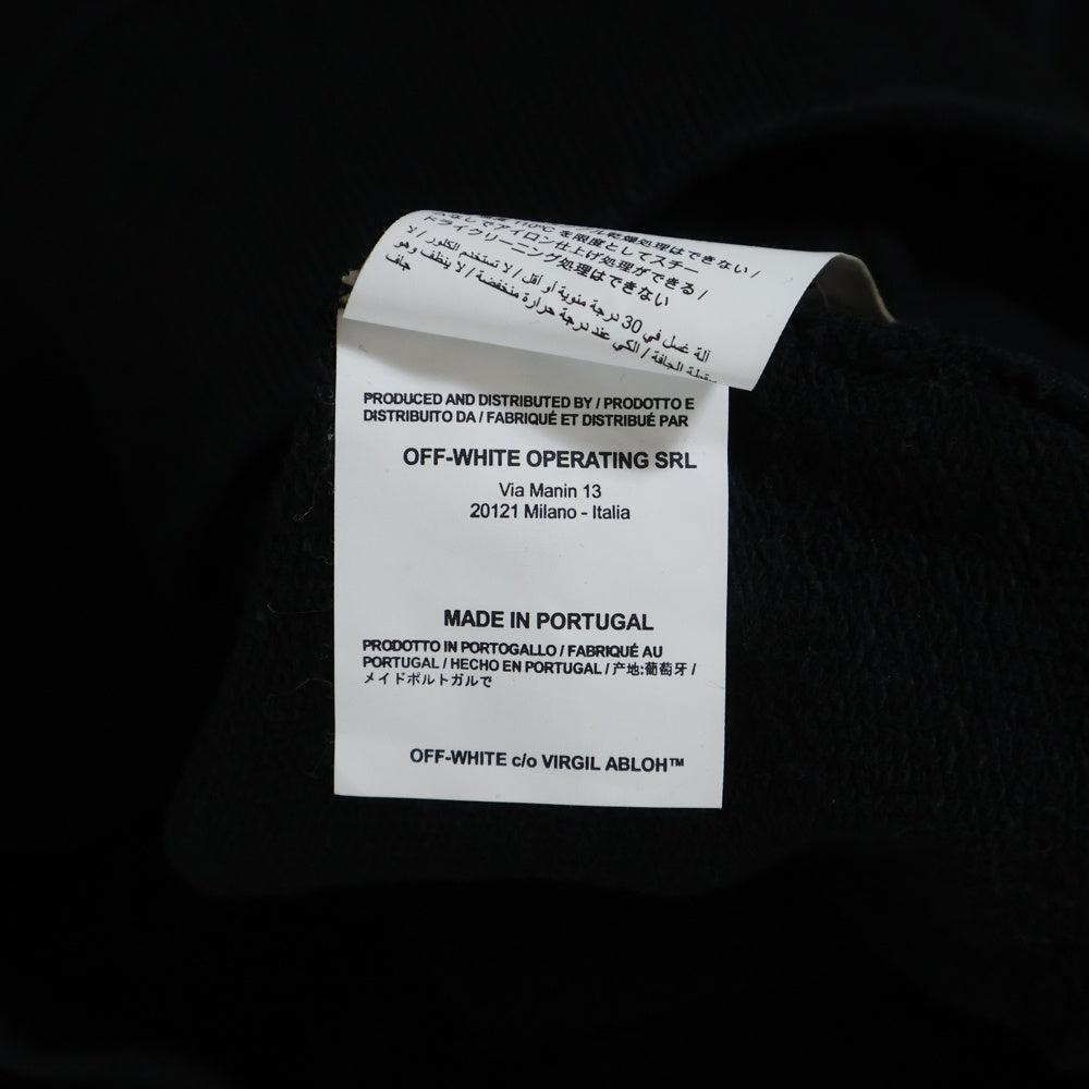 OFF-WHITE(オフホワイト) 19SS Diagonal Stencil Hoodie ステンシル ダイアゴナル プルオーバースウェットパーカー フーディー ブラック OMBB034R19003015