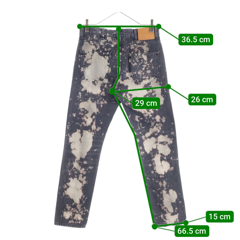 GUCCI(グッチ) 17SS Tie Die Deinm Pants タイダイ ブリーチ加工デニムスキニーパンツ グレー 408637 XD548
