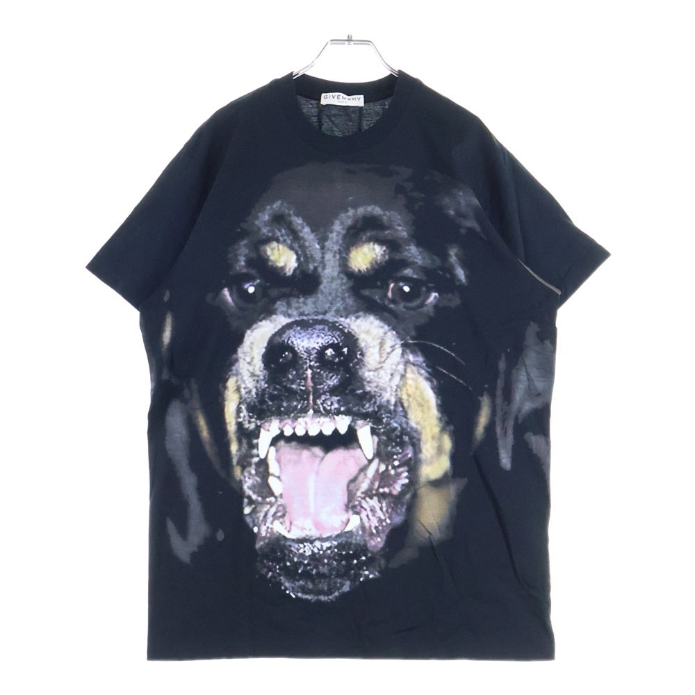 GIVENCHY(ジバンシィ) 18SS Rottweiler T-Shirt ロットワイラー ドッグプリント半袖Tシャツ ブラック BM705L3Y1P