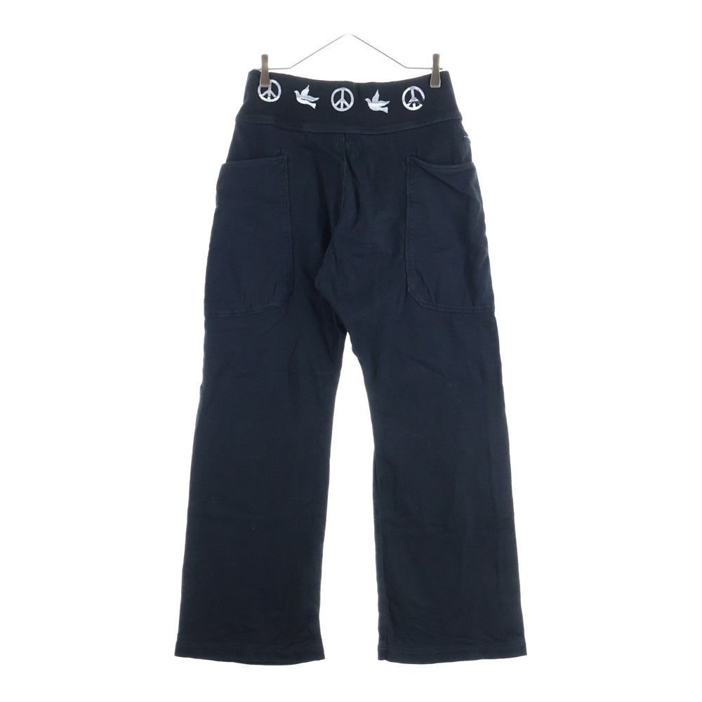 KAPITAL(キャピタル) Bone Print Sweatpants ボーンプリント スウェットパンツ ブラック EK-363