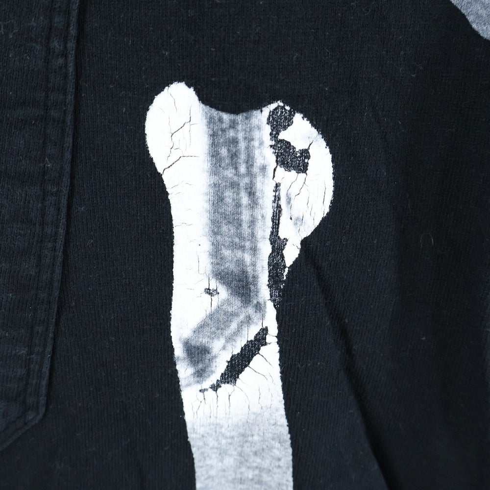 KAPITAL(キャピタル) Bone Print Sweatpants ボーンプリント スウェットパンツ ブラック EK-363