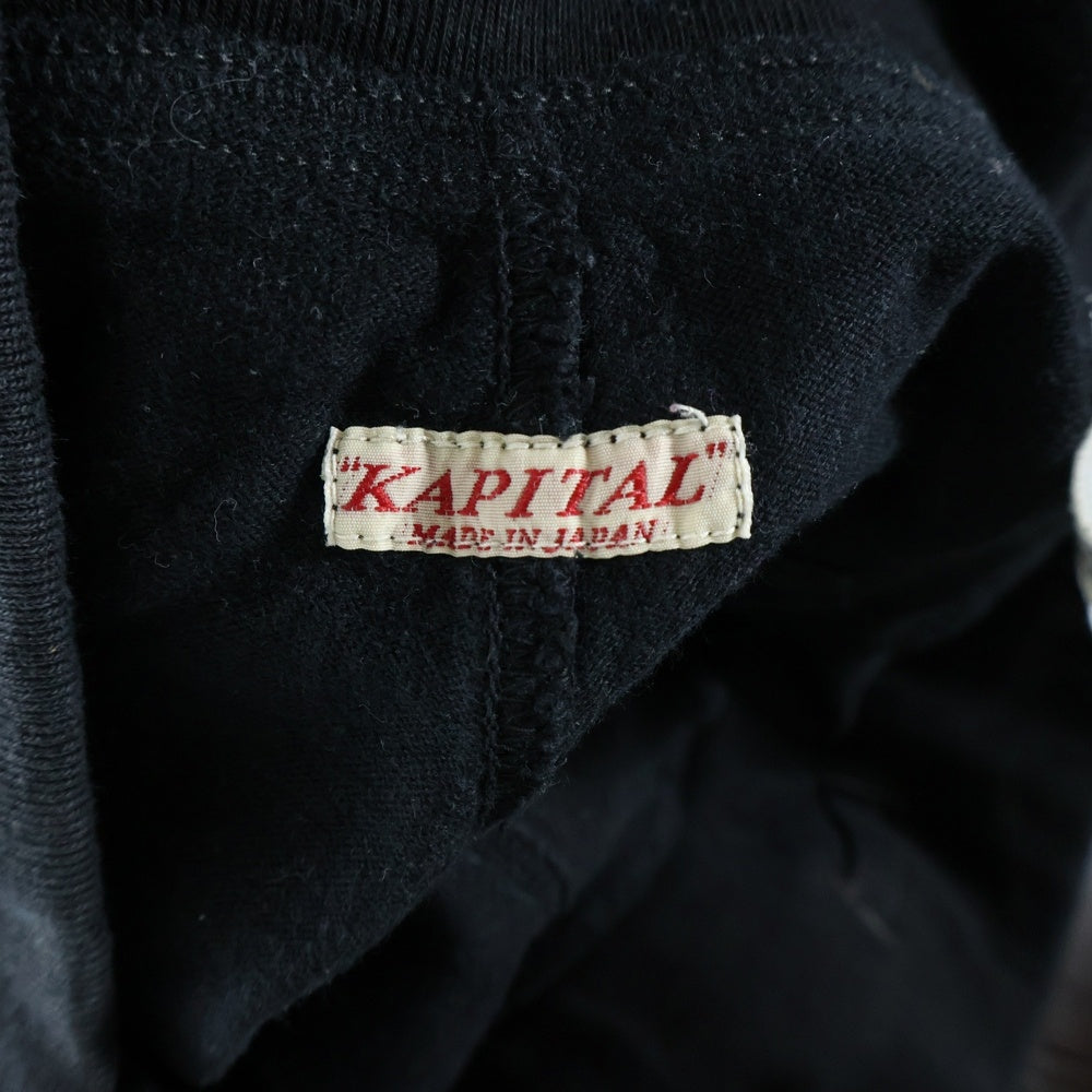 KAPITAL(キャピタル) Bone Print Sweatpants ボーンプリント スウェットパンツ ブラック EK-363