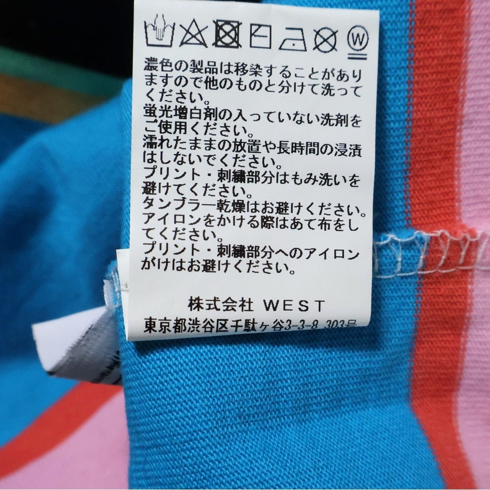 BILLIONAIRE BOYS CLUB(ビリオネアボーイズクラブ) フラッグロゴパッチ ボーダー半袖Tシャツ マルチ 891-3300