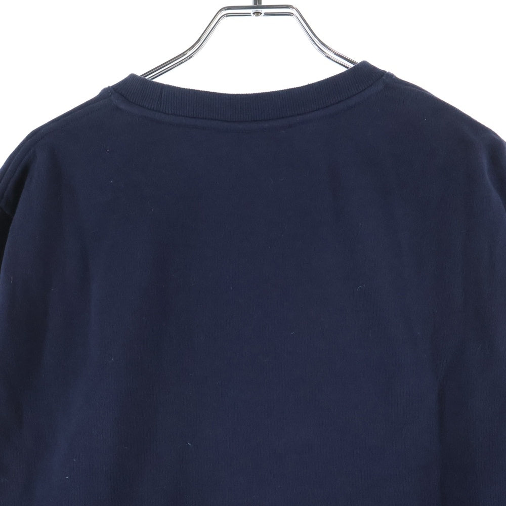 LACOSTE(ラコステ) フロントロゴ刺繍 クルーネックスウェット ネイビー SH388E
