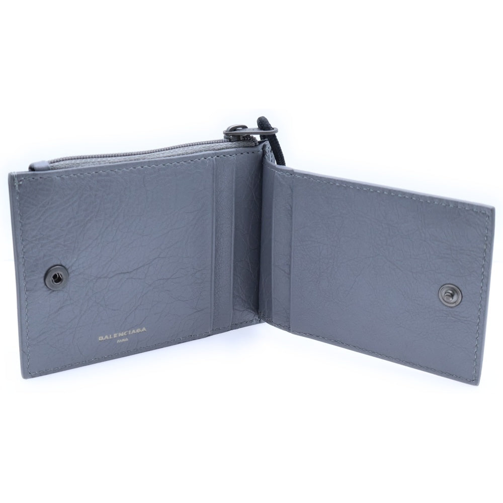 BALENCIAGA(バレンシアガ) Explorer Leather Card Case エクスプローラー レザーカードケース ミニウォレット 財布 グレー 505107