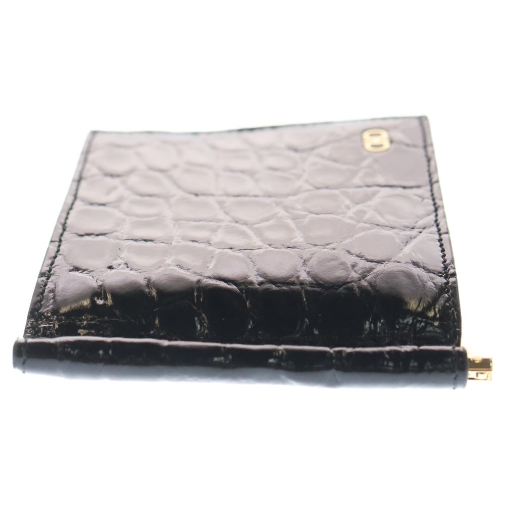 Salvatore Ferragamo(サルヴァトーレ フェラガモ) Aligator Nerr クロコダイル レザーウォレット 財布 ブラック 661454