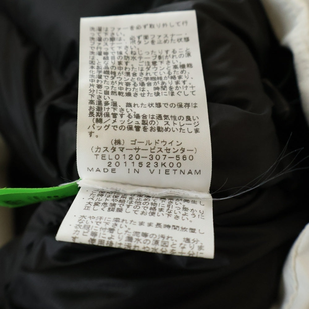 THE NORTH FACE(ザノースフェイス) UNDYED ANTARCTICA PARKA アンダイド アンタークティカパーカ ファー付き ダウンジャケット ホワイト ND92239