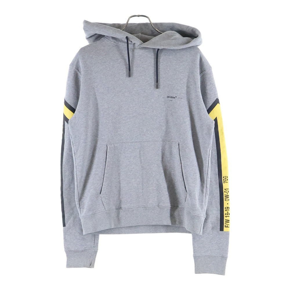 OFF-WHITE(オフホワイト) 18AW Arrow Hoodie プルオーバースウェットパーカー フーディー グレー OMBB034E18192025