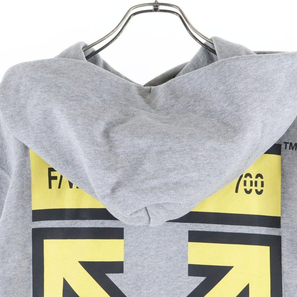 OFF-WHITE(オフホワイト) 18AW Arrow Hoodie プルオーバースウェットパーカー フーディー グレー OMBB034E18192025
