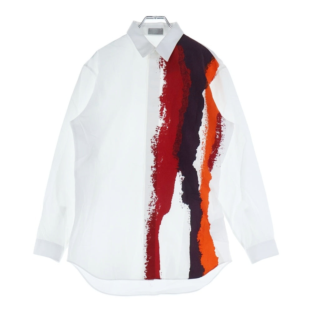 Dior HOMME(ディオールオム) 17SS Paint Shirt ペイント 長袖比翼シャツ ホワイト 433C529A3928