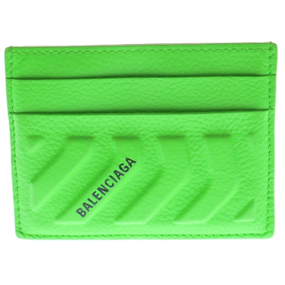 BALENCIAGA(バレンシアガ) Quilted Leather Cardholder レザーカードケース 定期入れ グリーン 693547